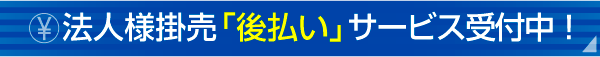 法人様掛売「後払い」サービス開始！